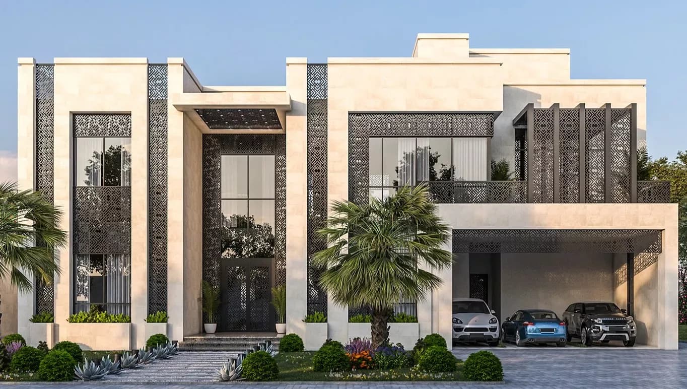 تصميم فيلا سكنية بالامارات | رؤية البنيان