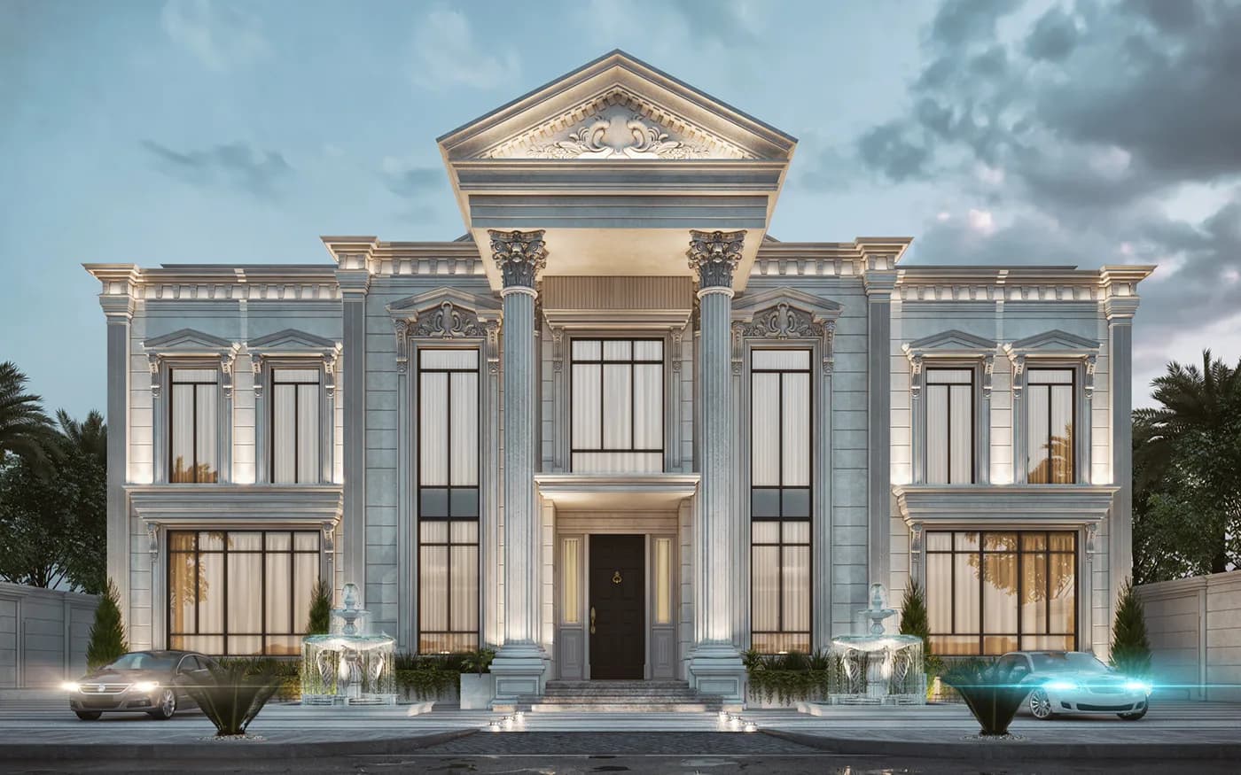 تصميم فيلا سكنية بالامارات | رؤية البنيان